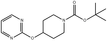 4-(PYRIMIDIN-2-YLOXY)-PIPERIDINE-1-CARBOXYLIC ACID TERT-BUTYL ESTER Struktur