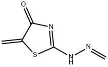 Formaldehyde, (5-methylene-4-oxo-2-thiazolidinylidene)hydrazone (9CI) Struktur