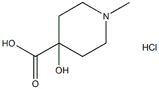 4-Hydroxy-1-methyl-4-piperidinecarboxylic acid hydrochloride Struktur