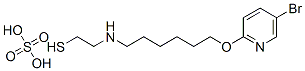 2-[6-(5-Bromo-2-pyridyloxy)hexyl]aminoethanethiol sulfate Struktur