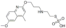 Thiosulfuric acid hydrogen S-[2-[[3-[(6-methoxy-4-methyl-2-quinolinyl)oxy]propyl]amino]ethyl] ester Structure