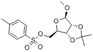 Methyl 2,3-O-isopropylidene-5-O-(p-tolylsulfonyl)-beta-D-ribofuranoside Struktur