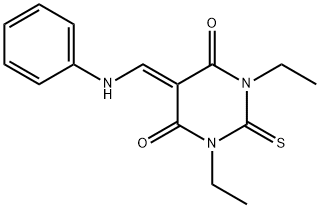 1,3-Diethyldihydro-5-[(phenylamino)methylene]-2-thioxo-4,6(1H,5H)-pyrimidinedione Struktur