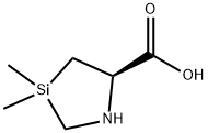 1-Aza-3-silacyclopentane-5-carboxylicacid,3,3-dimethyl-,(5R)-(9CI) Struktur