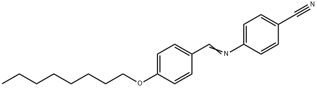 P-OCTYLOXYBENZYLIDENE P-CYANOANILINE Struktur