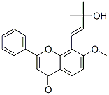 8-[(E)-3-Hydroxy-3-methyl-1-butenyl]-7-methoxy-2-phenyl-4H-1-benzopyran-4-one Struktur