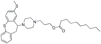 3-[4-[10,11-dihydro-8-(methylthio)dibenzo[b,f]thiepin-10-yl]piperazinyl]propyl decanoate Struktur