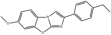 2-(4-ETHYLPHENYL)-7-METHOXYIMIDAZO[2,1-B]BENZOTHIAZOLE Struktur