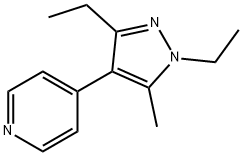 Pyridine, 4-(1,3-diethyl-5-methyl-1H-pyrazol-4-yl)- (9CI) Struktur