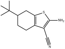 2-AMINO-6-TERT-BUTYL-4,5,6,7-TETRAHYDRO-1-BENZOTHIOPHENE-3-CARBONITRILE Struktur