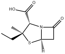 4-Thia-1-azabicyclo[3.2.0]heptane-2-carboxylicacid,3-ethyl-3-methyl-7-oxo-,(2S,3S,5R)-(9CI) Struktur