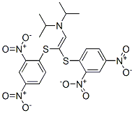 N-[2,2-Bis[(2,4-dinitrophenyl)thio]ethenyl]-N-isopropyl-2-propanamine Struktur