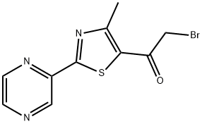 2-BROMO-1-[4-METHYL-2-(2-PYRAZINYL)-1,3-THIAZOL-5-YL]-1-ETHANONE Struktur