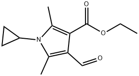 ETHYL 1-CYCLOPROPYL-4-FORMYL-2,5-DIMETHYL-1H-PYRROLE-3-CARBOXYLATE Struktur