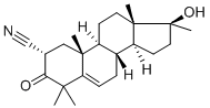 2α-シアノ-4,4,17α-トリメチル-17β-ヒドロキシアンドロスタ-5-エン-3-オン 化學(xué)構(gòu)造式