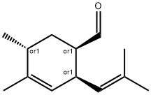 (1alpha,2alpha,5beta)-4,5-dimethyl-2-(2-methylpropen-1-yl)cyclohex-3-ene-1-carbaldehyde Struktur