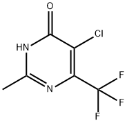 5-CHLORO-4-HYDROXY-2-METHYL-6-TRIFLUOROMETHYL-PYRIMIDINE Struktur