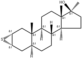 Androstan-17-ol, 2,3-epithio-17-methyl-, (2a,3a,5a,17b)- Structure