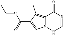 Pyrrolo[2,1-f][1,2,4]triazine-6-carboxylic acid, 1,4-dihydro-5-methyl-4-oxo-, ethyl ester Struktur