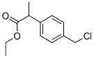 2-(4-chloromethyl-phenyl)-propionic acid ethyl ester Struktur