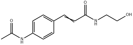 N-(2-Hydroxyethyl)-3-[4-(acetylamino)phenyl]propenamide Struktur