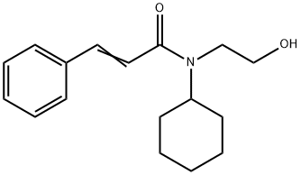 N-Cyclohexyl-N-(2-hydroxyethyl)-3-phenylpropenamide Struktur