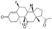 (6S,8S,9S,10R,13R,14S,17S)-17-acetyl-6-fluoro-10,13-dimethyl-2,6,7,8,9 ,12,14,15,16,17-decahydro-1H-cyclopenta[a]phenanthrene-3,11-dione Struktur