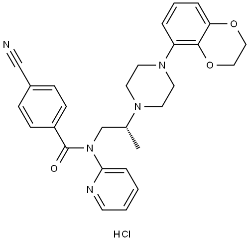 Lecozotan hydrochloride Struktur