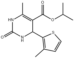 5-Pyrimidinecarboxylicacid,1,2,3,4-tetrahydro-6-methyl-4-(3-methyl-2-thienyl)-2-oxo-,1-methylethylester(9CI) Struktur