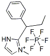 1-Phenylpropyl-3-methylimidazolium hexafluorophosphate Struktur