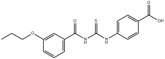 4-[[[(3-PROPOXYBENZOYL)AMINO]THIOXOMETHYL]AMINO]-BENZOIC ACID Struktur