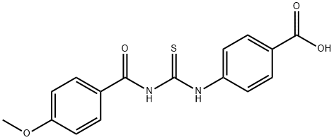 4-[[[(4-METHOXYBENZOYL)AMINO]THIOXOMETHYL]AMINO]-BENZOIC ACID Struktur