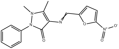 4-(5-Nitrofurfurylideneamino)antipyrine Struktur