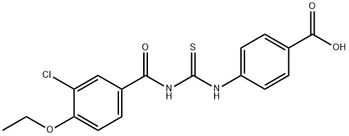 4-[[[(3-CHLORO-4-ETHOXYBENZOYL)AMINO]THIOXOMETHYL]AMINO]-BENZOIC ACID Struktur