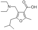 4-DIETHYLAMINOMETHYL-5-ISOBUTYL-2-METHYL-FURAN-3-CARBOXYLIC ACID Struktur