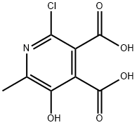 3,4-Pyridinedicarboxylic  acid,  2-chloro-5-hydroxy-6-methyl- Struktur