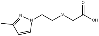 [2-(3-METHYL-PYRAZOL-1-YL)-ETHYLSULFANYL]-ACETIC ACID Struktur