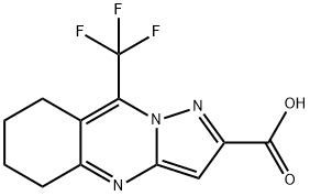 9-TRIFLUOROMETHYL-5,6,7,8-TETRAHYDRO-PYRAZOLO-[5,1-B]QUINAZOLINE-2-CARBOXYLIC ACID Struktur