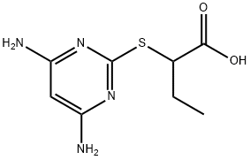 2-(4,6-DIAMINO-PYRIMIDIN-2-YLSULFANYL)-BUTYRIC ACID Struktur