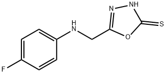 5-[(4-FLUORO-PHENYLAMINO)-METHYL]-[1,3,4]OXADIAZOLE-2-THIOL Struktur