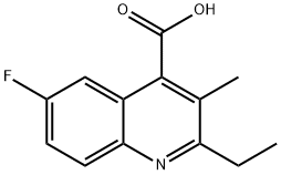 4-Quinolinecarboxylic acid, 2-ethyl-6-fluoro-3-Methyl- Struktur