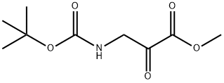 Propanoic acid, 3-[[(1,1-dimethylethoxy)carbonyl]amino]-2-oxo-, methyl ester Struktur