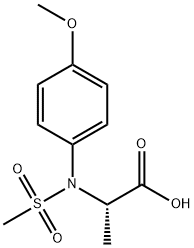 2-[METHANESULFONYL-(4-METHOXY-PHENYL)-AMINO]-PROPIONIC ACID Struktur