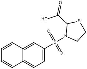 3-(NAPHTHALENE-2-SULFONYL)-THIAZOLIDINE-2-CARBOXYLIC ACID Struktur