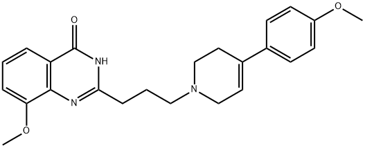 4(1H)-Quinazolinone,  2-[3-[3,6-dihydro-4-(4-methoxyphenyl)-1(2H)-pyridinyl]propyl]-8-methoxy-  (9CI) Struktur