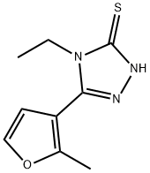 3H-1,2,4-Triazole-3-thione,4-ethyl-2,4-dihydro-5-(2-methyl-3-furanyl)-(9CI) Struktur