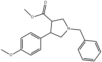 Trans-methyl 1-benzyl-4-(4-methoxyphenyl)pyrrolidine-3-carboxylate Struktur