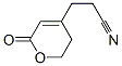 2H-Pyran-4-propanenitrile, 5,6-dihydro-2-oxo- (9CI) Struktur