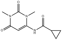 Cyclopropanecarboxamide, N-(1,2,3,6-tetrahydro-1,3-dimethyl-2,6-dioxo-4-pyrimidinyl)- (9CI) Struktur