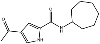 1H-Pyrrole-2-carboxamide,4-acetyl-N-cycloheptyl-(9CI) Struktur